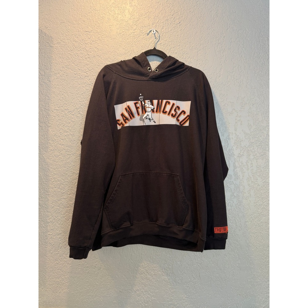 Baseballism San Francisco Giants Black Graphic Pullover Hoodie Mens XL MLB‎